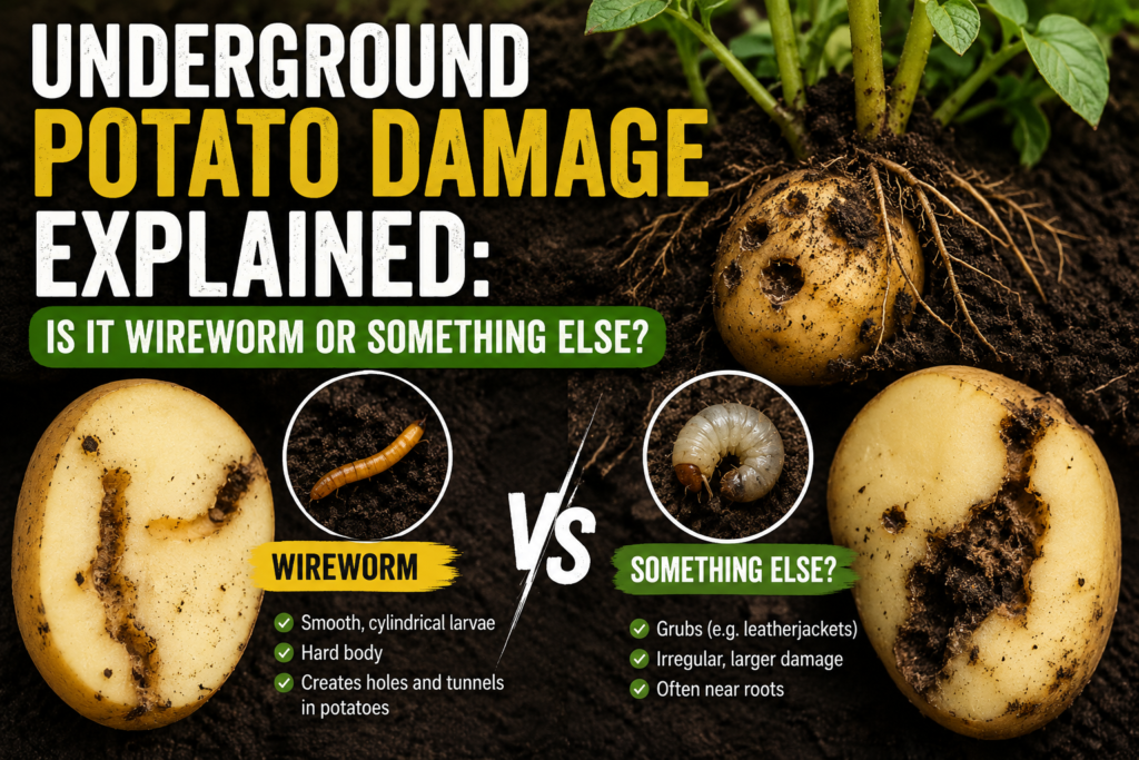 Underground Potato Damage Explained: Is It Wireworm or Something Else? Underground Potato Damage Explained: Is It Wireworm or Something Else?